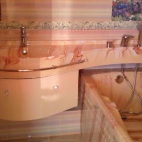 раковина над ванной оформление фото