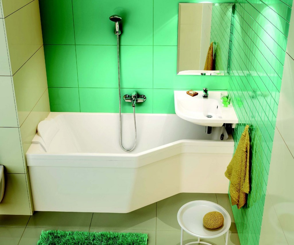 Дизайн маленькой ванны без раковины