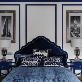 спальный гарнитур синий