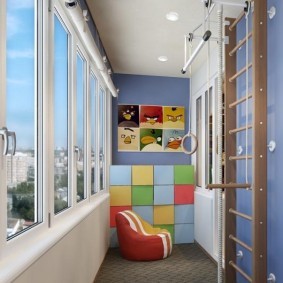 детская комната на балконе дизайн фото