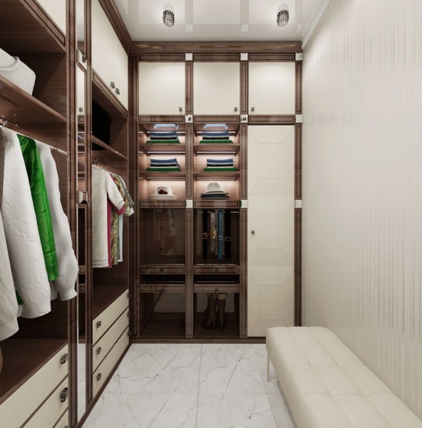 Дизайн кладовки гардеробной комнаты