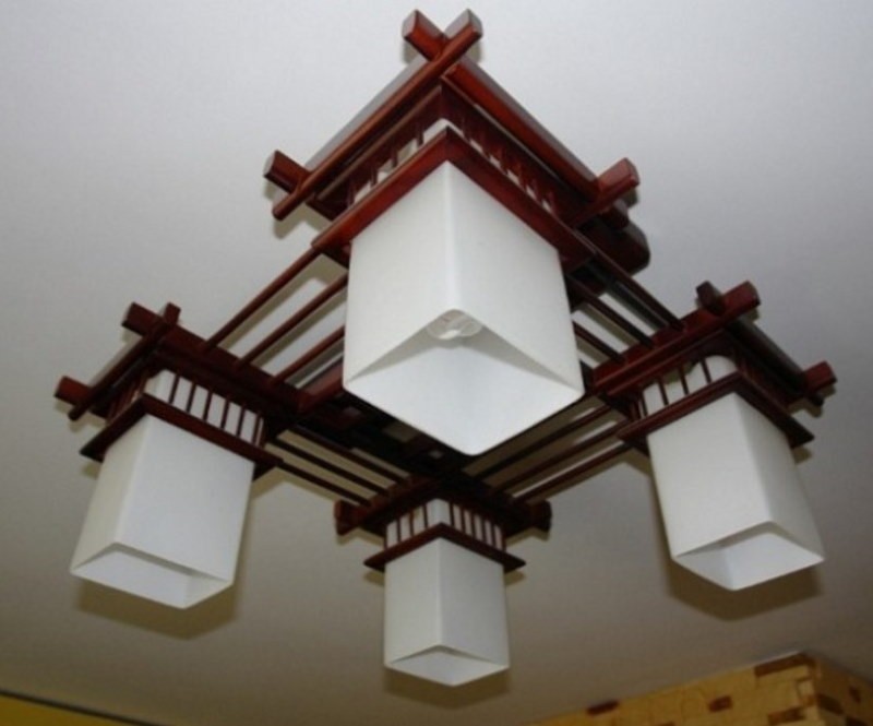 Дизайн люстры для прихожей в японском стиле
