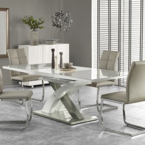 стол и стулья для гостиной дизайн фото