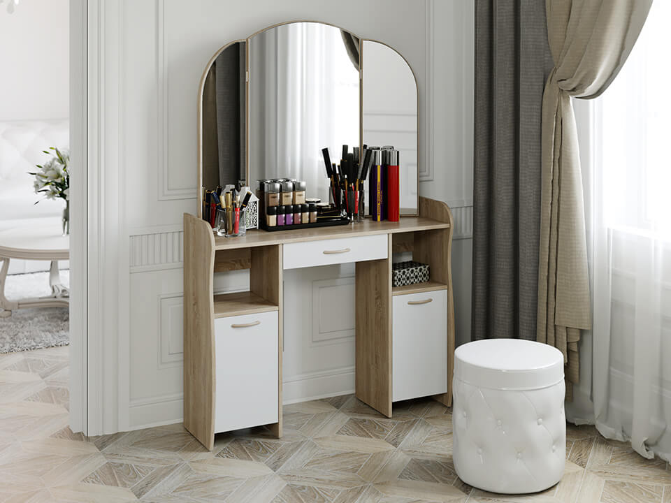 Современный туалетный столик с зеркалом для спальни: фото и дизайн