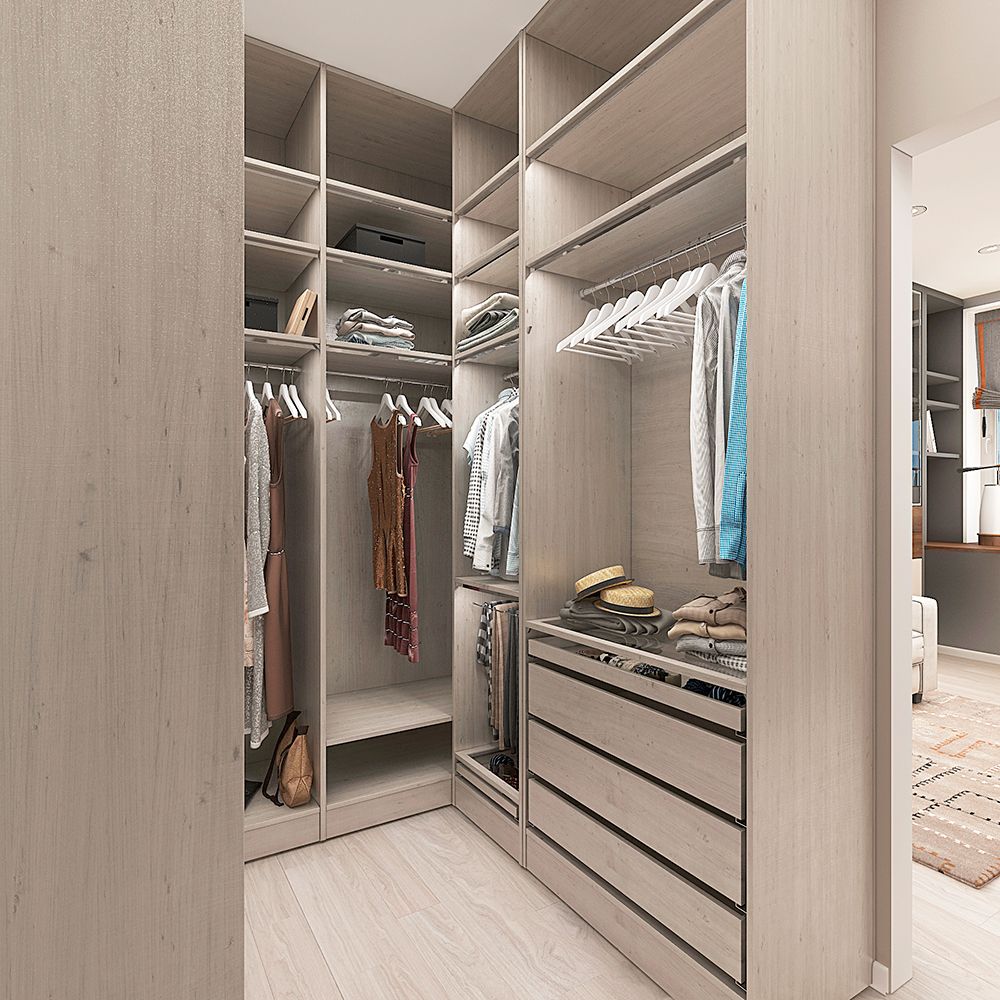 прямоугольные гардеробные комнаты дизайн проекты