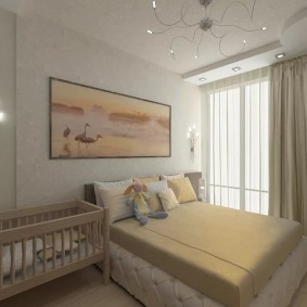 спальня и детская в одной комнате идеи дизайн