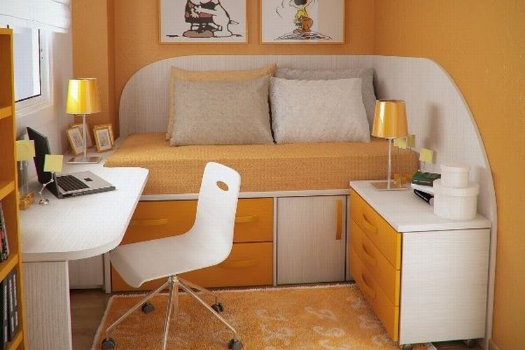 Дизайн маленькой спальни. Фото интерьеров