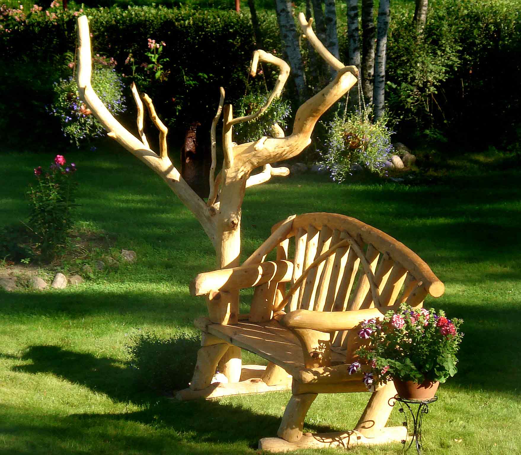 скамейка из дерева для детского сада