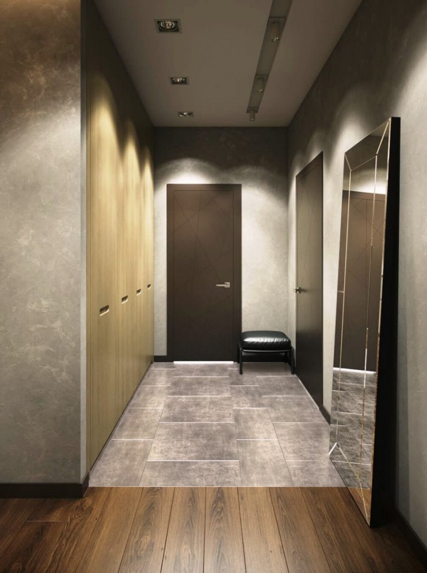 Дизайн плитки в коридоре квартиры