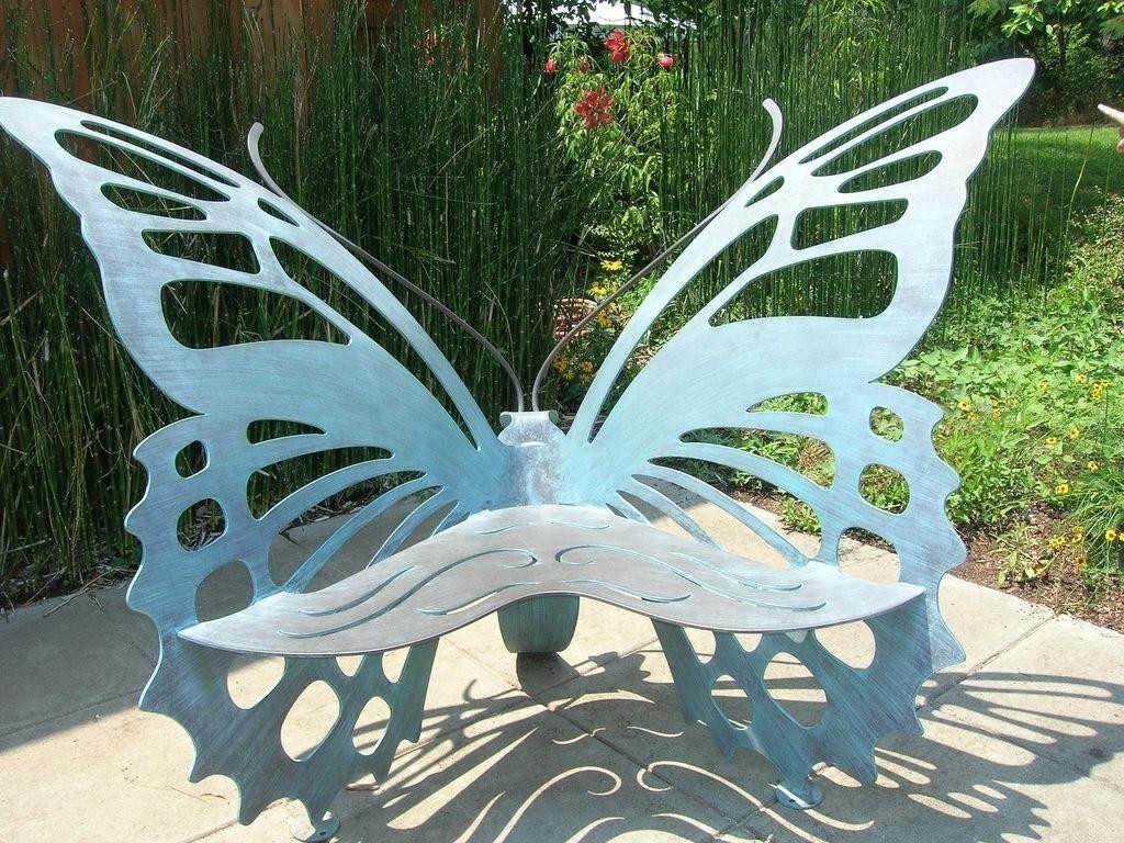 Металлическая скамейка своими руками в виде бабочки