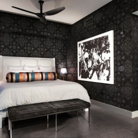 спальня чёрного цвета идеи дизайна