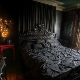 спальня чёрного цвета фото варианты