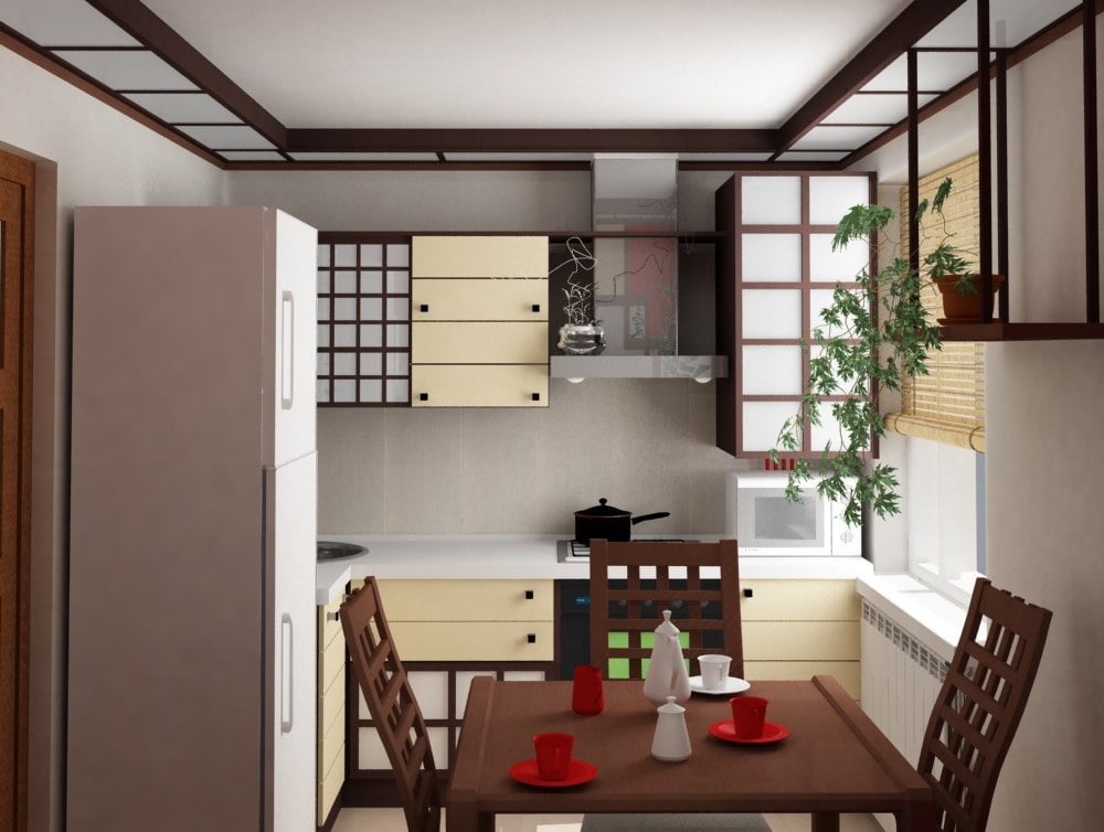 Дизайн кухни в японском стиле