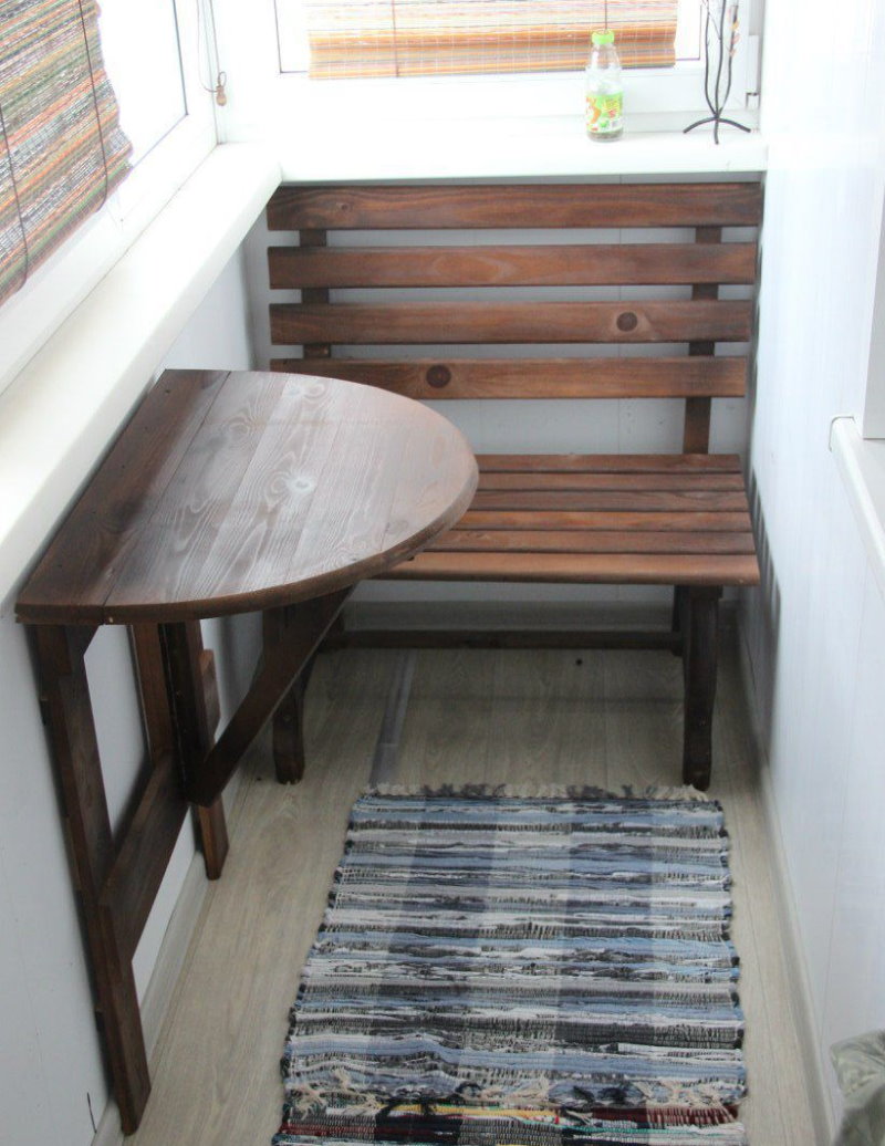 Откидной столик на балкон фото