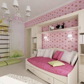 Розовый цвет в дизайне детской комнаты