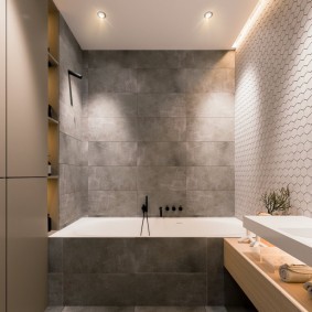 Оформление ванной комнаты в духе минимализма