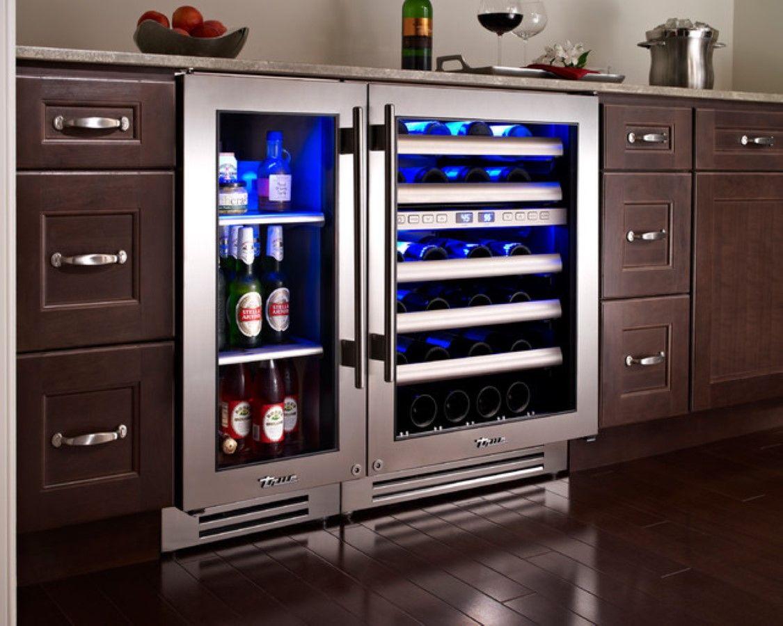 винный холодильник в интерьере кухни