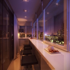 Освещение балконного пространства в квартире