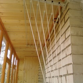 Внутренняя стена балкона из силикатного кирпича
