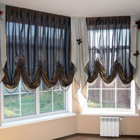 Полупрозрачные шторы с красивыми складками