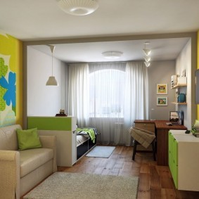 Оформление гостиной комнаты с детской зоной