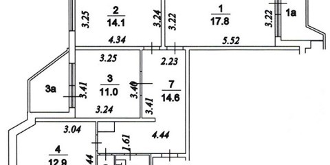 Планировка трехкомнатной квартиры в доме п 44 т с размерами